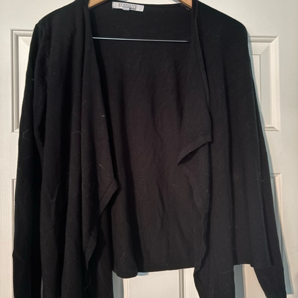 Cuddl Duds Black Open-Front Cardigan - Picture 1 of 3